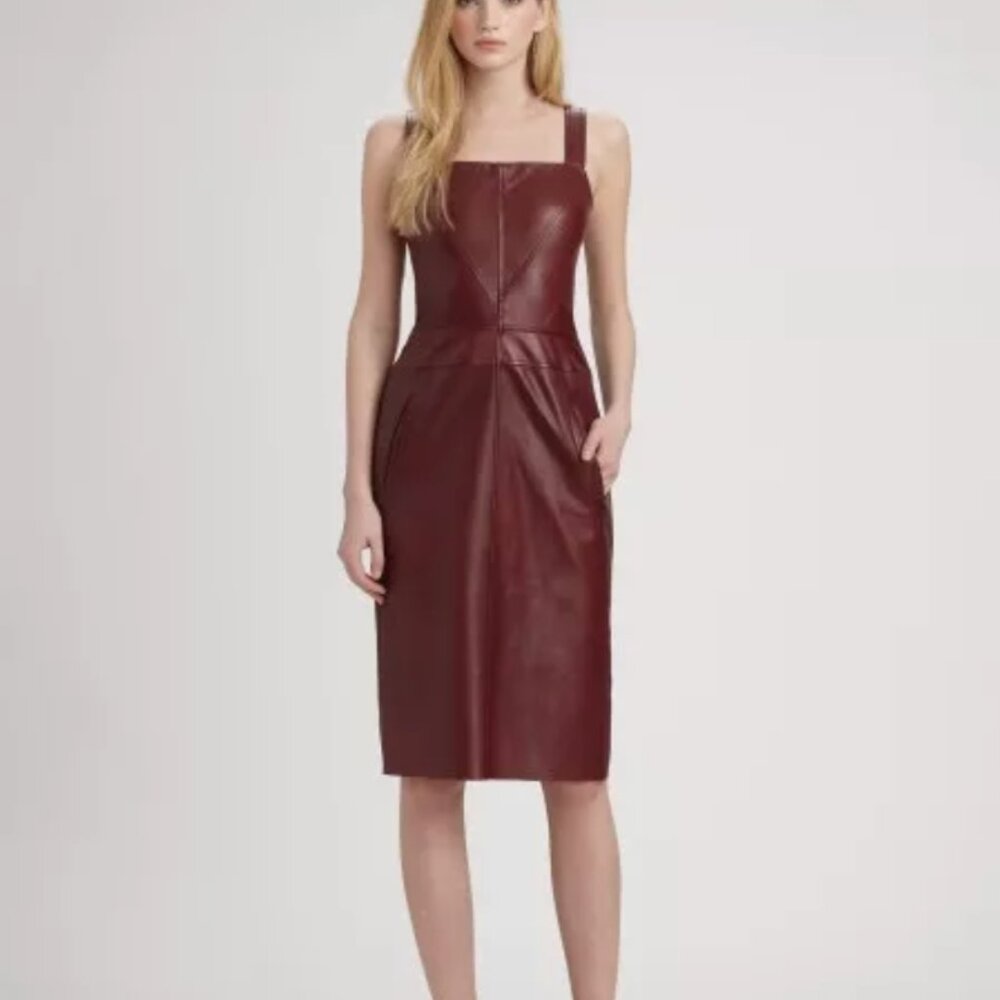 10 Crosby Derek Lam Couture Leather Dress - SZ 12